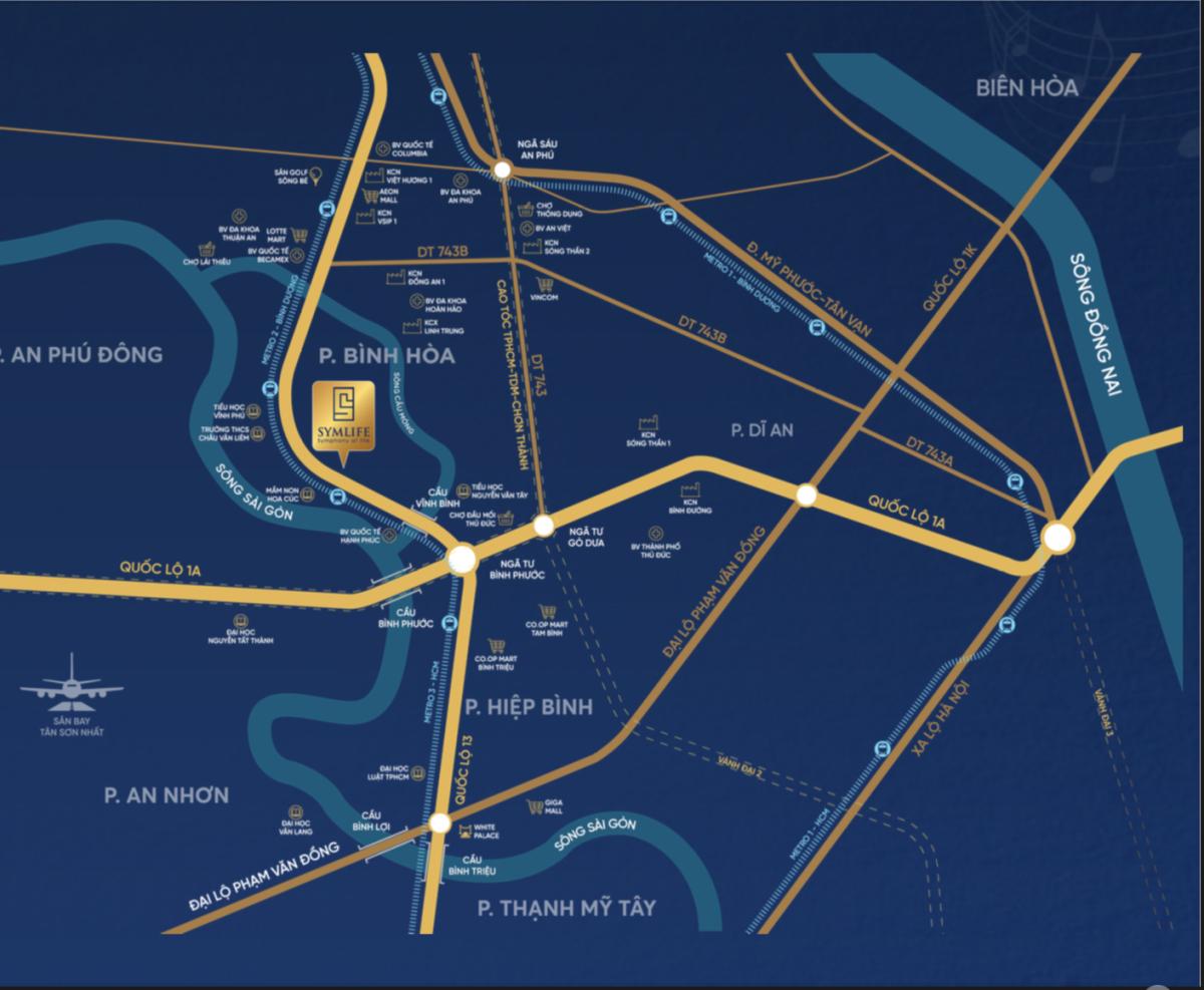 vi tri akari city vi trí dự án Symlife